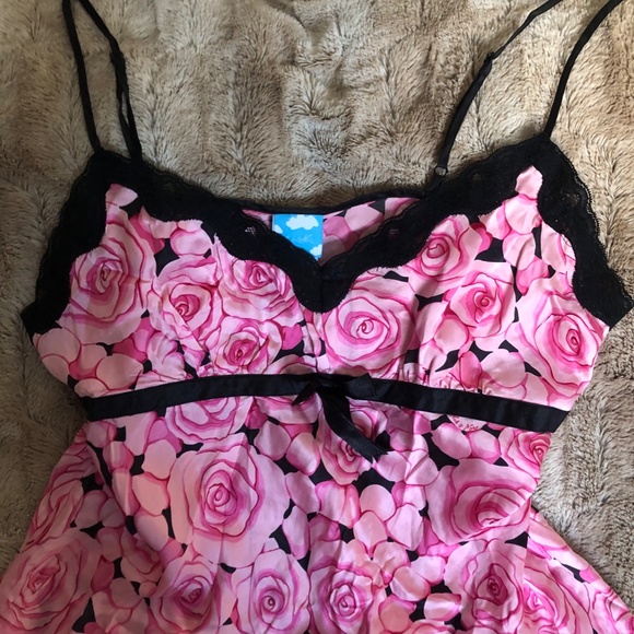 1)1996 VINTAGE NICK&NORA ROSES CHEMISE, SZXL,100%SILK, BEYOND EUC, VERY ELEGANT - Picture 4 of 15